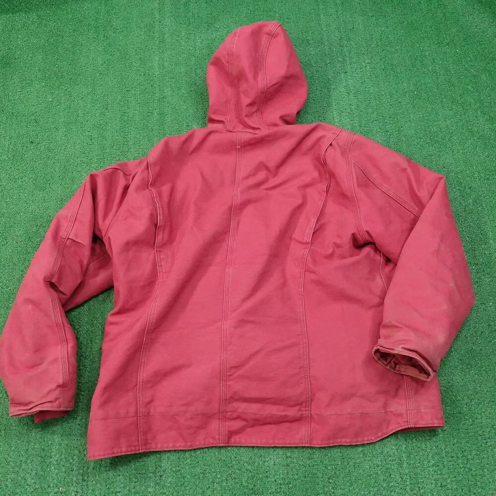 CARHARTT SIERRA JACKET SHERPA LINED HOODED RED WOMENS 2XL (20) WJ141 624 RED‎